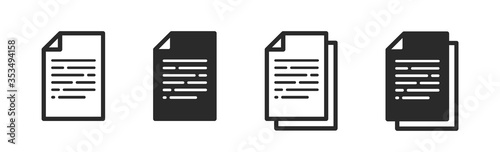 Document vector icon set isolated. Document icons vector illustration. File pictogram-vector.