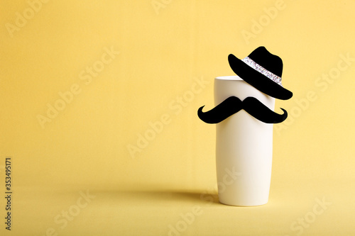 A mug with mustache, happy Father’s Day 