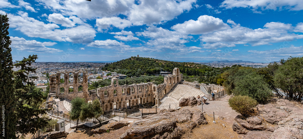 Odeon of Herodes Atticus on Acropolis hill in Athens, Greece