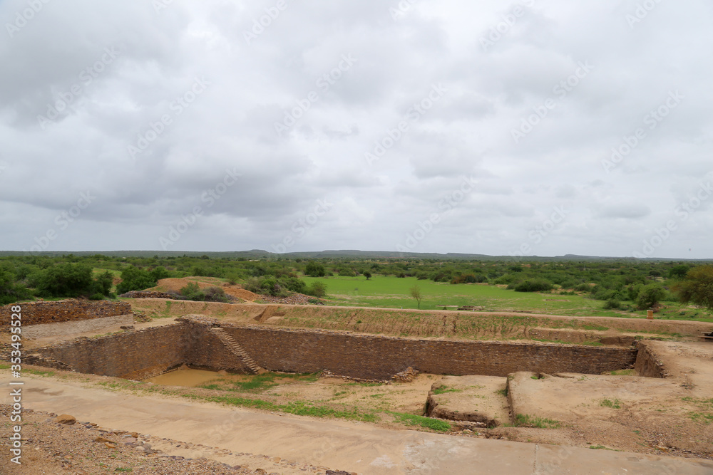 Ruins of Dholavira, Ancient site of Harappa civilization in India