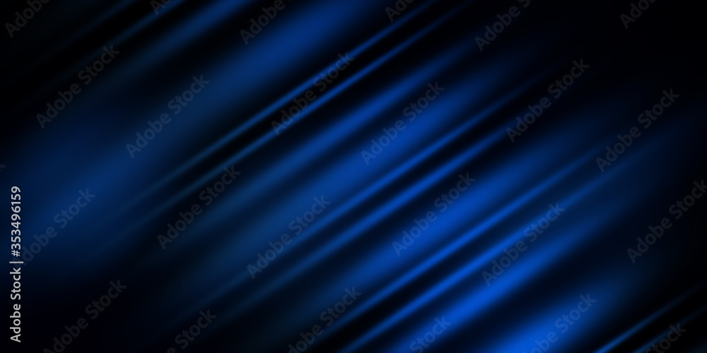 Abstract blue simple color gradient background with dynamic straight shadow line
