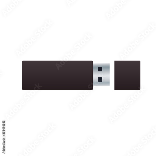 usb memory flash isolated icon