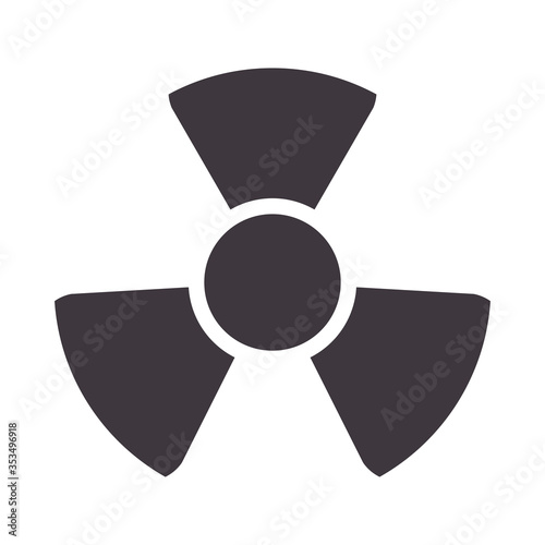 nuclear caution signal isolated icon