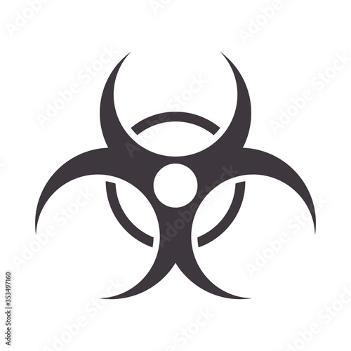 biohazard caution signal isolated icon