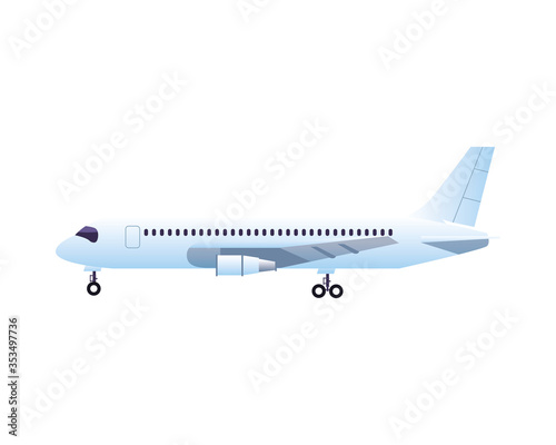 airplane airline vehicle isolated icon