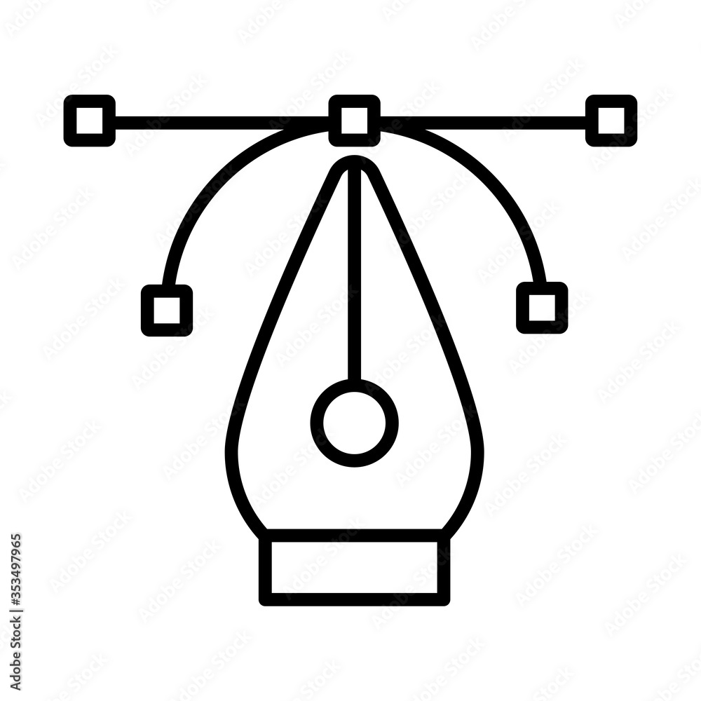 pen pointer designer line style icon pen pointer designer line style icon