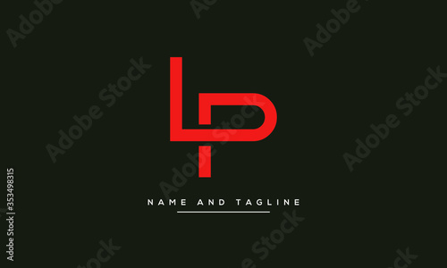 Alphabet letters monogram icon logo LP or PL