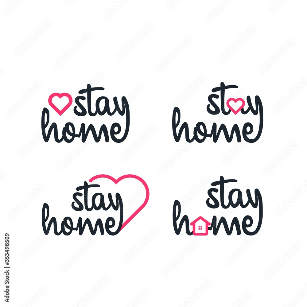 Stay home Vector , Stay at home quote text vector, hash tag or hashtag .Stay home stop corona virus slogan with house. Protection campaign or measure from coronavirus, flat vector design
