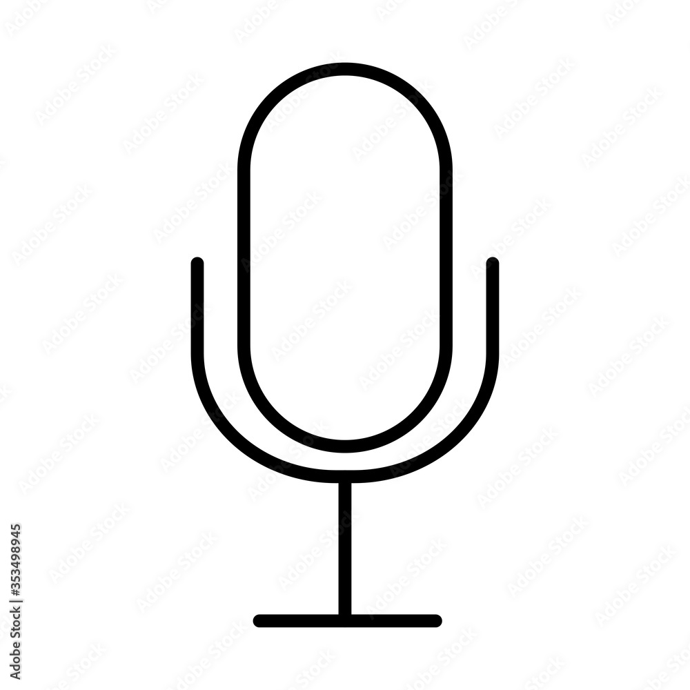 microphone sound line style icon microphone sound line style icon