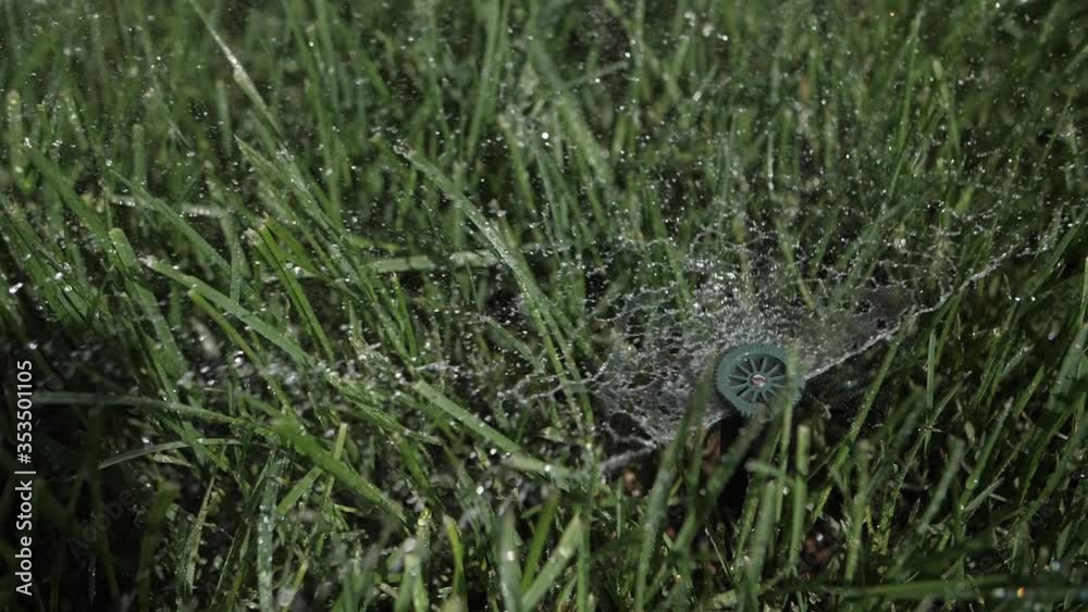 lawn watering system green grass lawn watering system green grass