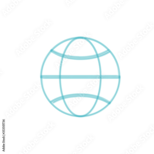 Globe hand drawn earth on white background. World in doodles style. Environment doodle design for earth day. Stock vector illustration isolated on white background.