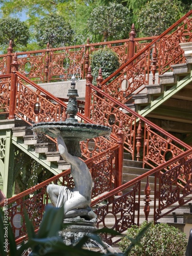 Treppen im Innenhof des Schweriner Schlosses photo