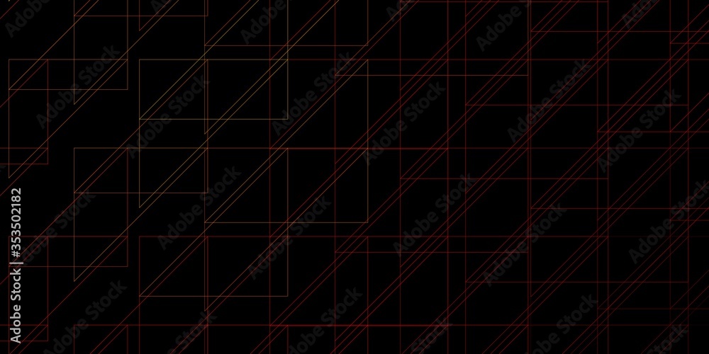 Dark Orange vector layout with lines. Gradient illustration with straight lines in abstract style. Pattern for booklets, leaflets.