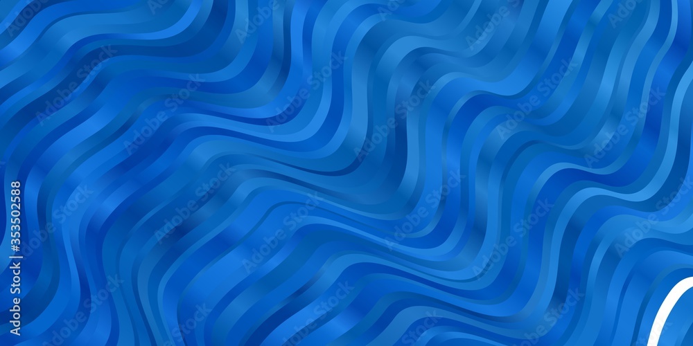 Light BLUE vector background with lines. Colorful illustration, which consists of curves. Pattern for ads, commercials.