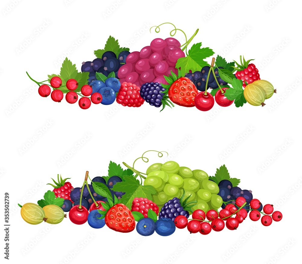 Berries banners template. Berries banners template.