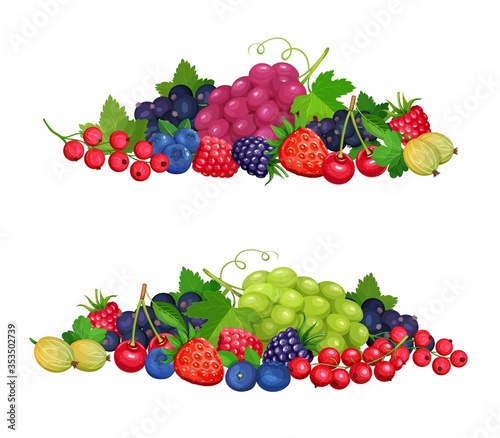 Berries banners template.