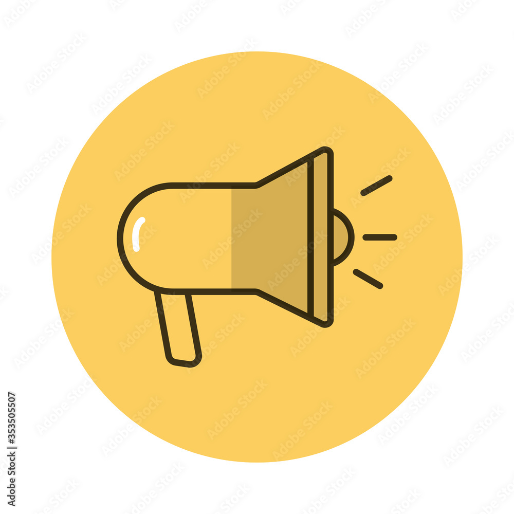 megaphone sound block style icon megaphone sound block style icon