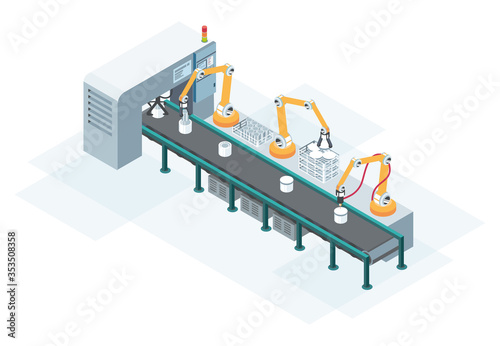 robot arm production line factory
