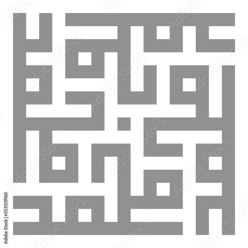 Arabic sacred calligraphy, geometric Kufi. Vector square lettering.