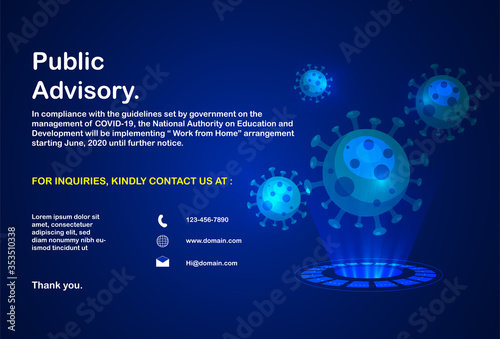coronavirus, instruction, can be used on web pages, social media, blue background concepts. etc