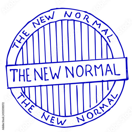 The New Normal, After Covid-19, stamp doodle