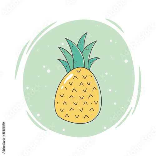 healthy food nutrition diet organic fresh fruit tropical pineapple