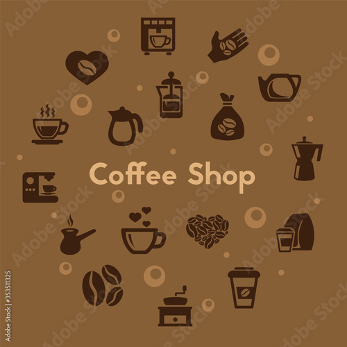 Coffee shop icons