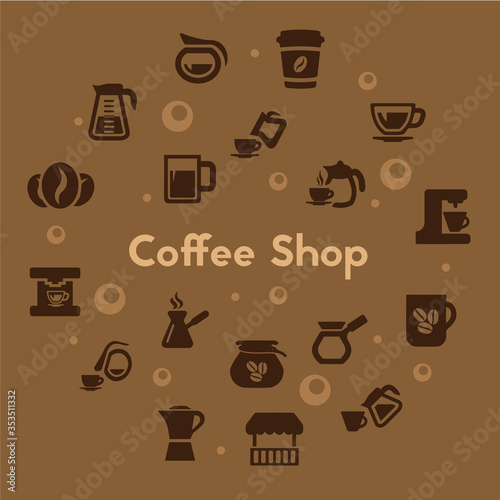 Coffee shop icons