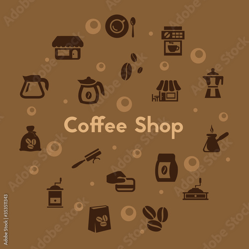 Coffee shop icons