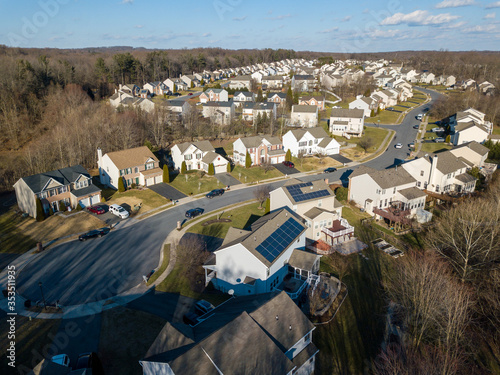 Low altitude aerial of the Gunpowder neighborhood in Joppa, Harford County, Maryland photo