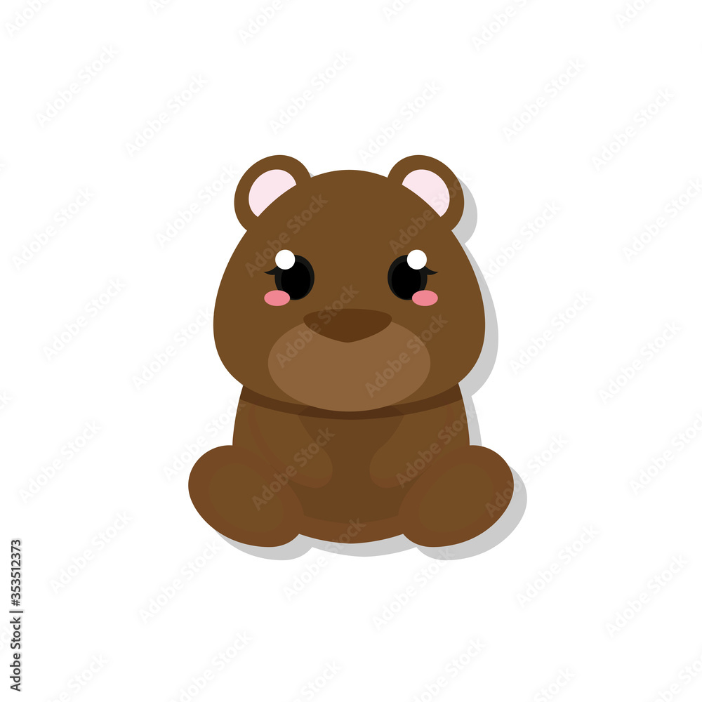 Fototapeta premium Isolated cute baby bear