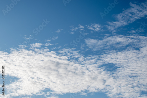 the blue sky with clouds