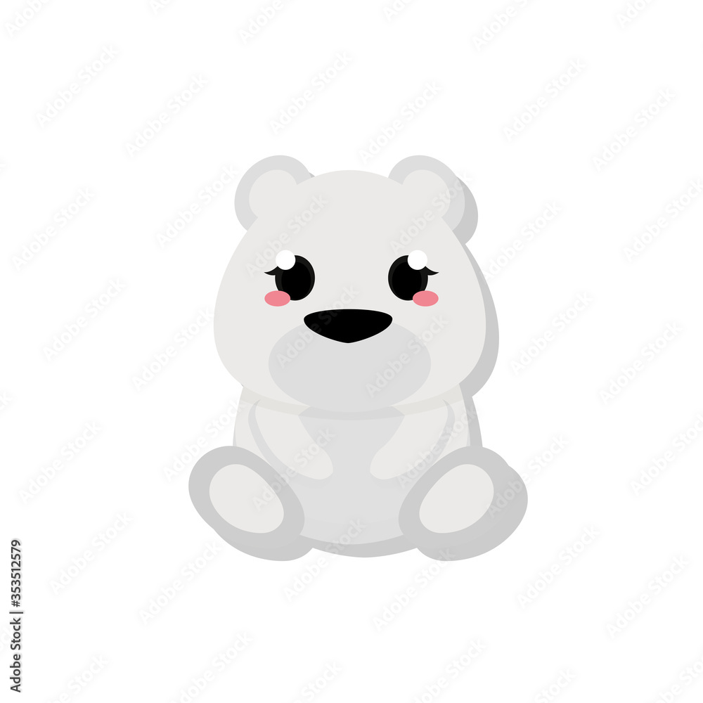 Fototapeta premium Isolated cute baby bear