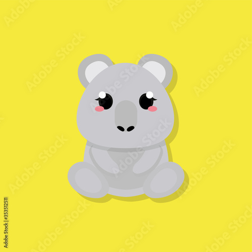 Isolated cute baby bear