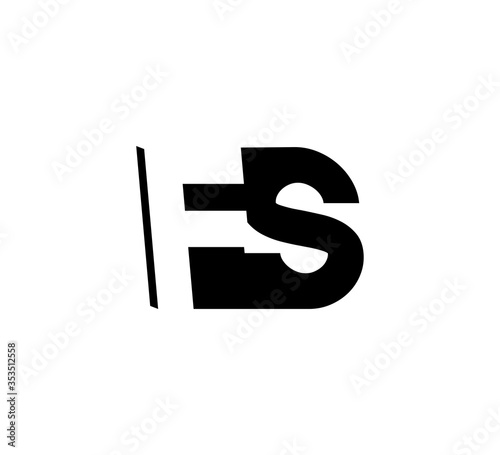 Initial letters Logo black positive/negative space FS