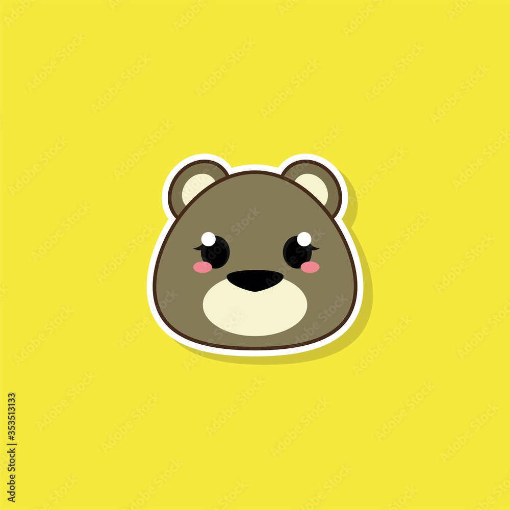 Isolated cute baby bear