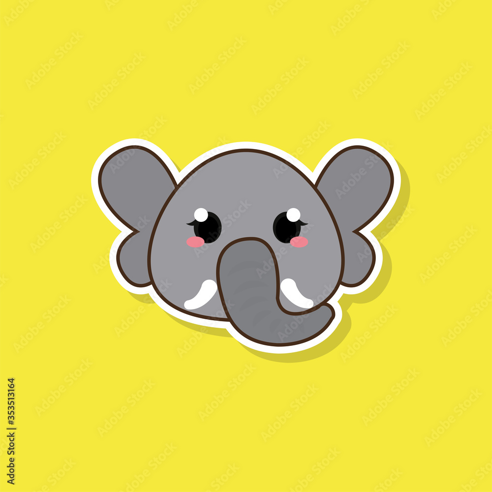 Isolated cute baby elephant Isolated cute baby elephant