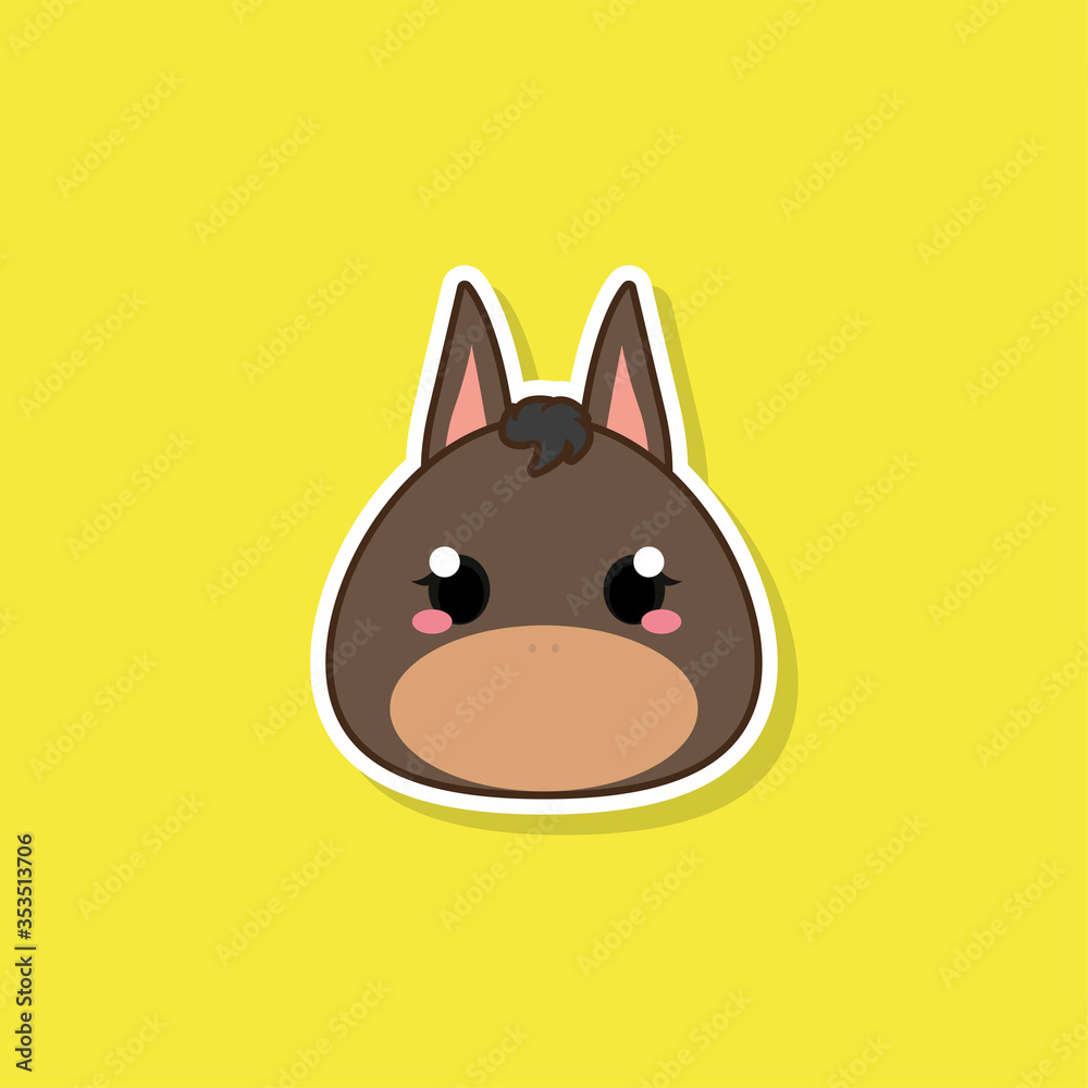 Obraz premium Isolated cute baby donkey