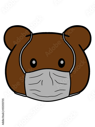 Teddy Bär Schutzmaske kleiner lustig