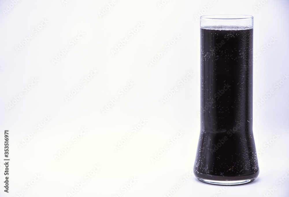 jar with black liquid on white background jar with black liquid on white background