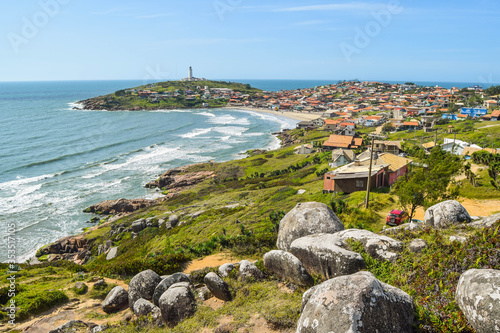 Farol de Santa Marta - Laguna - SC. Scenic landscape of Cape Santa Marta village in Laguna - Santa Catarina - Brazil photo