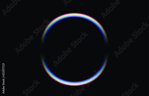 Rainbow. Vector realistic illustration of arch in spectum colors. 
