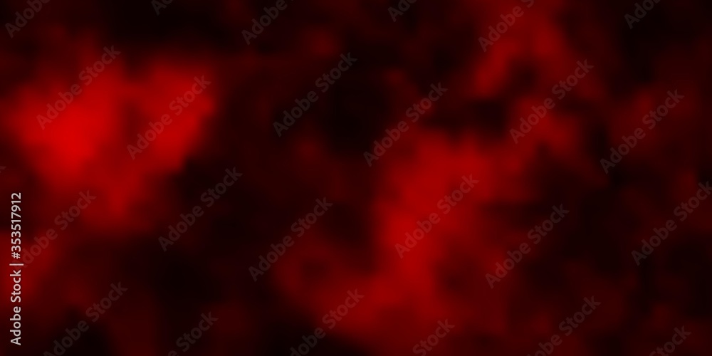 Dark Red vector texture with cloudy sky. Illustration in abstract style with gradient clouds. Beautiful layout for uidesign.