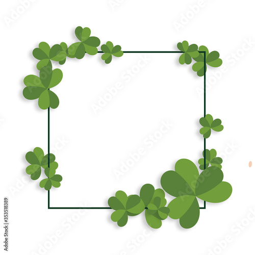 Isolated clovers frame