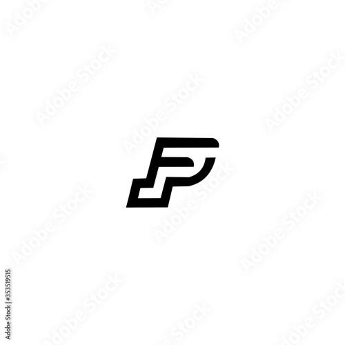 FP PF Letter Logo Design Template