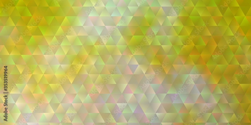 Light Green, Yellow vector texture with triangular style. Light Green, Yellow vector texture with triangular style.