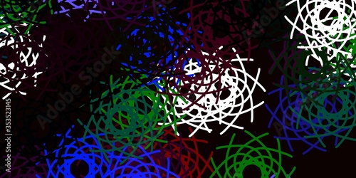 Light Multicolor vector texture with memphis shapes.