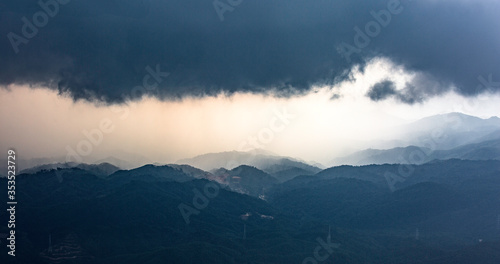 Storms during the rainy season in the queya mountain in Heyuan, Guangdong, China © hu