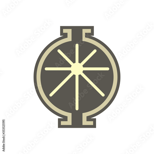 Air compressor and part vector icon design, editable stroke.