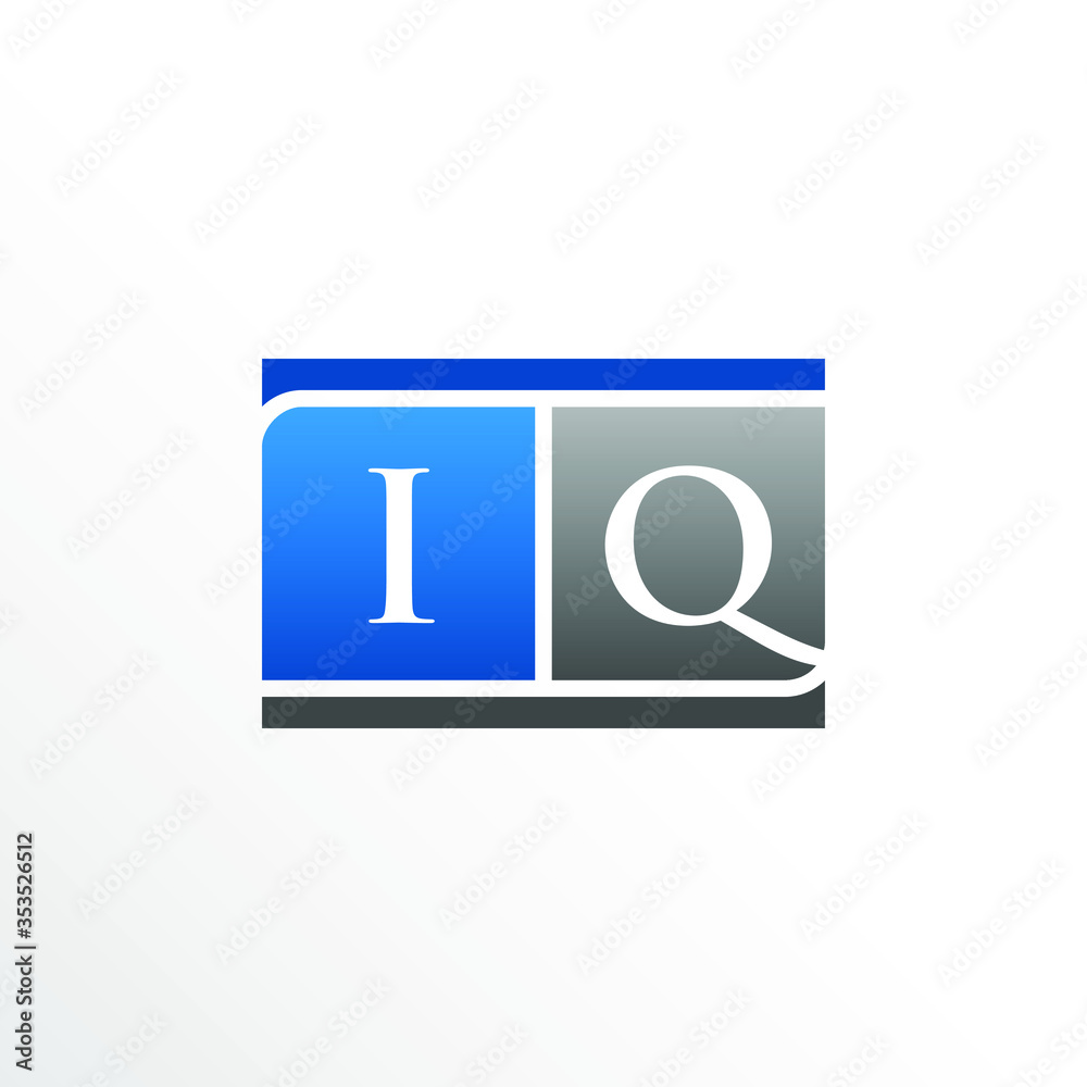 Initial Letter IQ Square Logo Design Initial Letter IQ Square Logo Design
